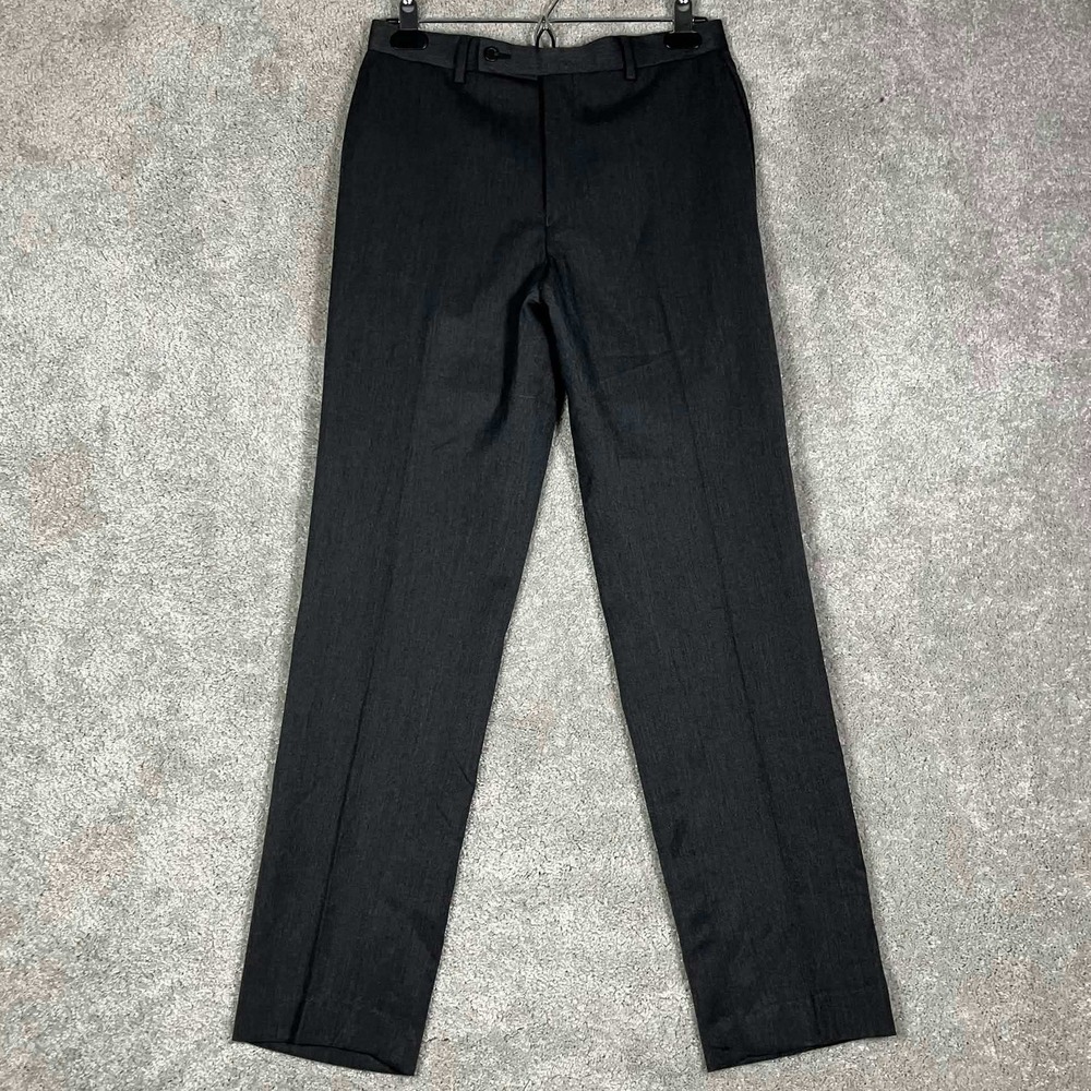 Lauren Ralph Lauren Dress Pants Mens 30x30 Gray Flat Front Straight Leg Charcoal